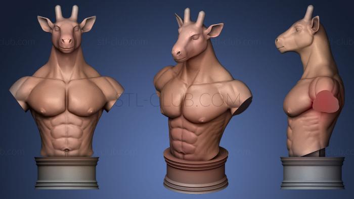 3D model Giraffe Muscular (STL)
